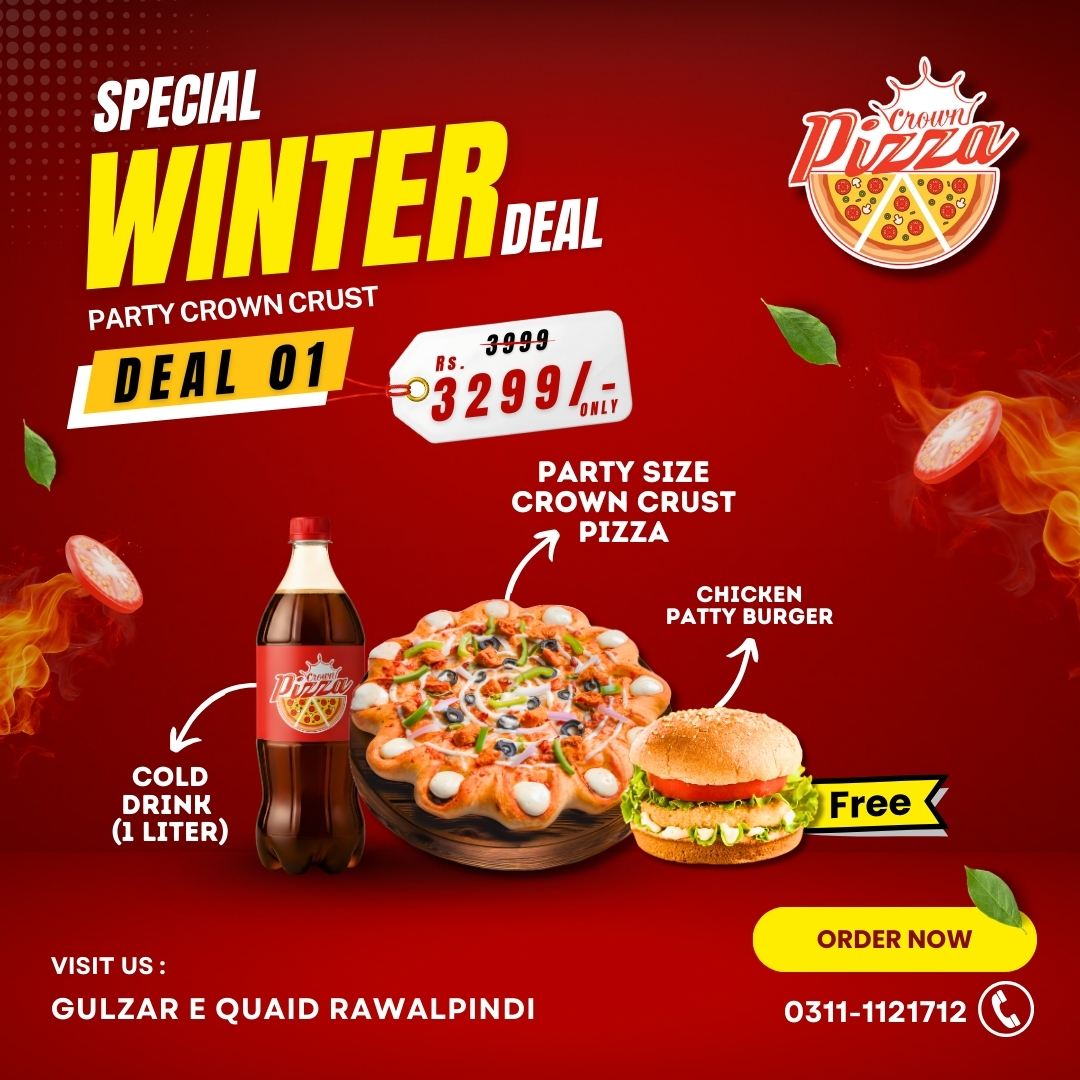 Special Winter Deal – Stuff Crust Party Pizza + Free Wings | Rawalpindi