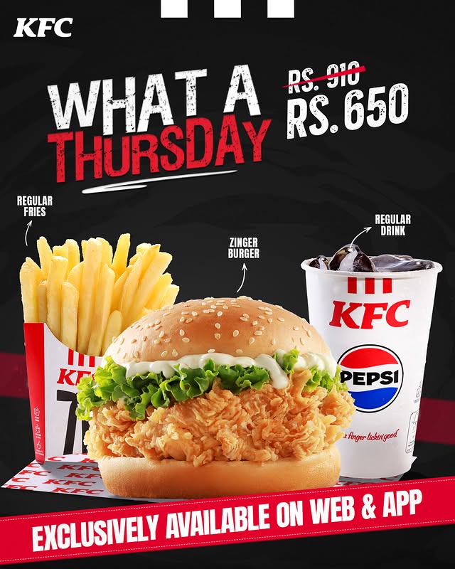 What a Thursday at KFC in All Over Pakistan
