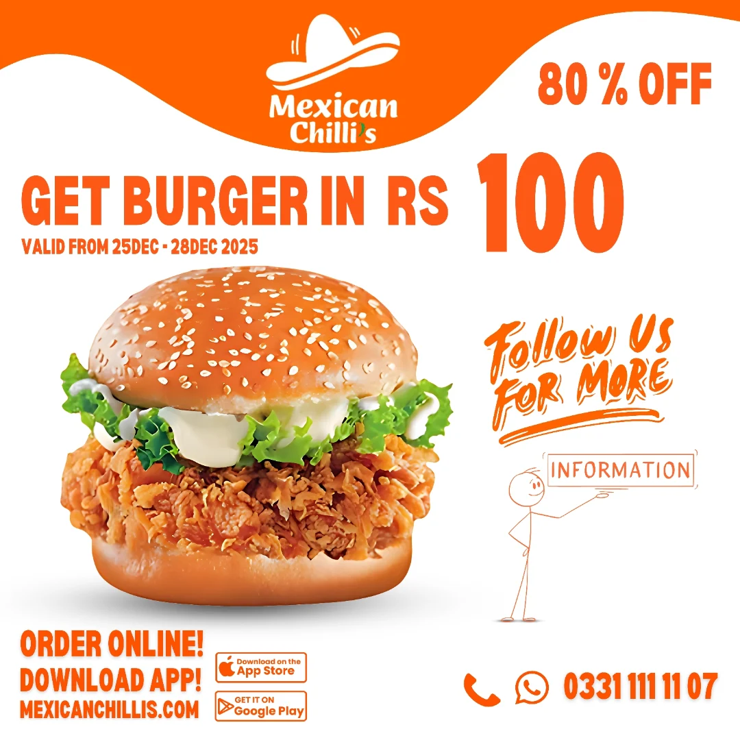 Get Burger in Rs. 100