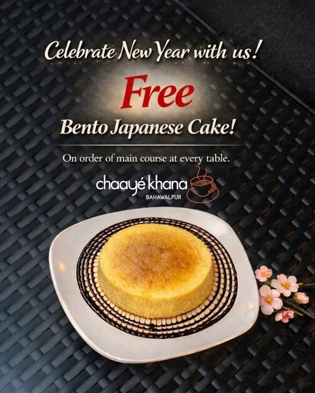 Free Bento Japanese Cake with Every Main Course – New Year Offer