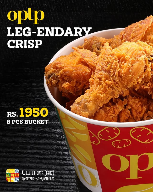 OPTP Leg-Endray Crisp – 8 Pcs Southern Fried Chicken Bucket for Rs. 1,950