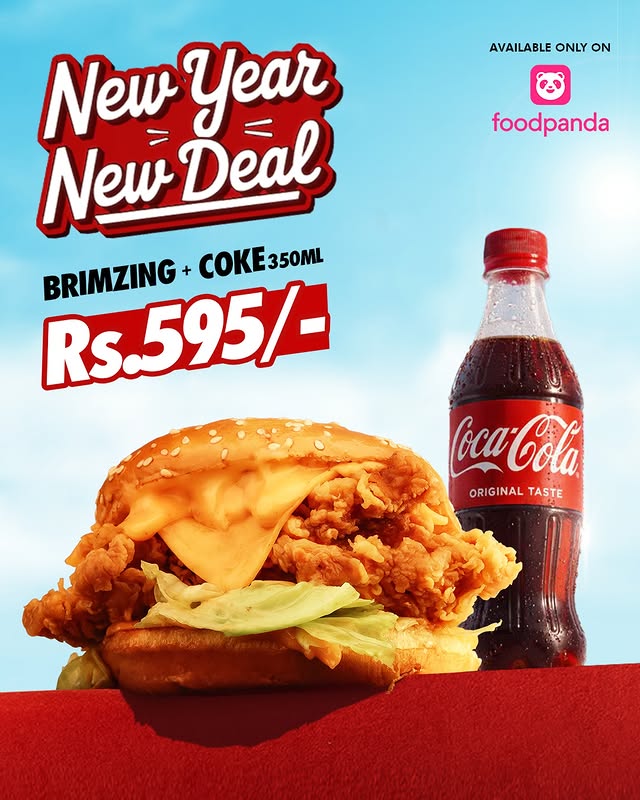 New Year Brimzing Burger Deal – Burger + Coke for Rs. 595 at Brim Burgers