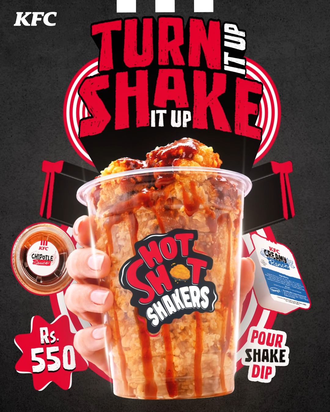 Hot Shot Shaker Deal – 10 Hot Shots with Chipotle & Ranch Dip for Rs. 550