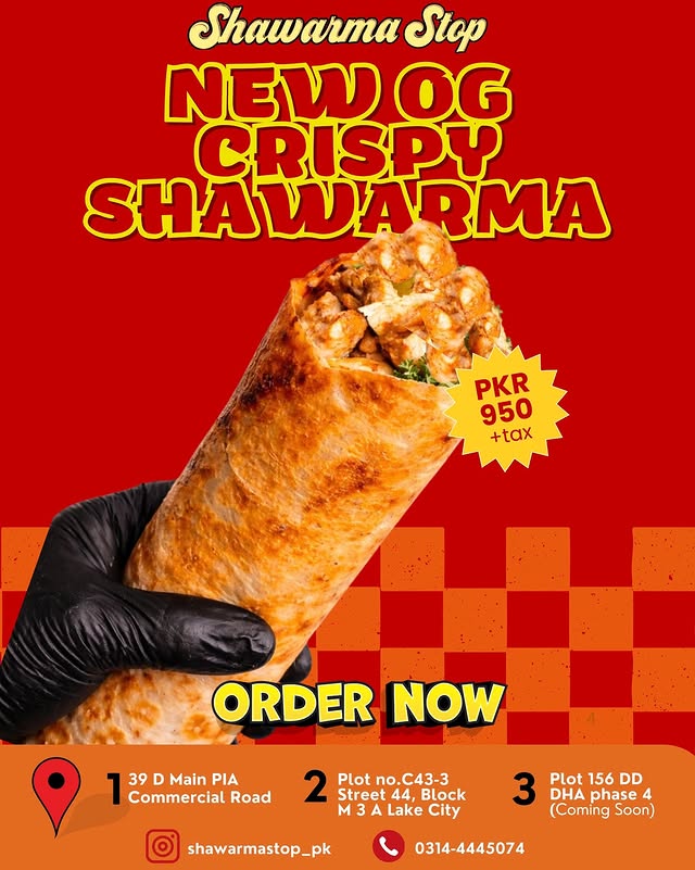 New OG Crispy Shawarma Deal – Try the Crispy Shawarma for Rs. 950