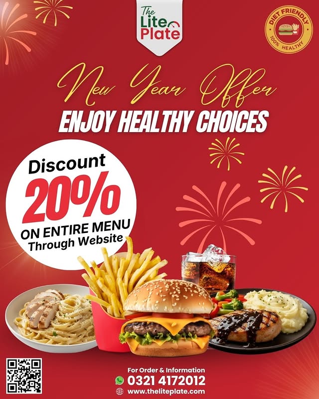 New Year Offer 2026 – Flat 20% OFF on Entire Menu