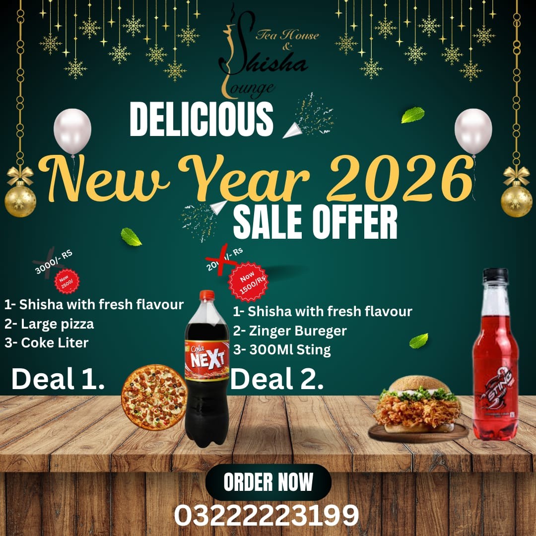 New Year 2026 Mega Offer – Shisha Lounge Special Deal for Rs. 3,000