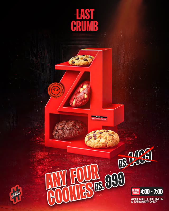 Grab Any 4 Cookies Deal – Choose Any Four for Rs. 999