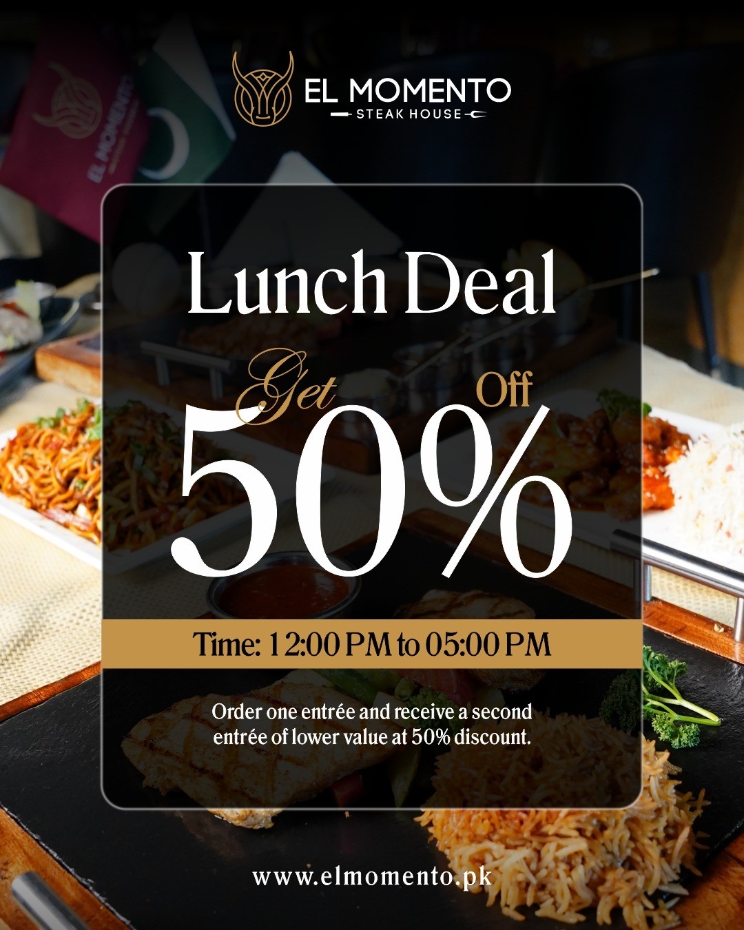 El Momento Lunch Deal – 50% Off on Second Entrée