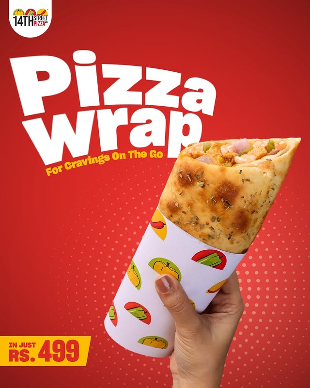 14th Street Pizza Wrap – Loaded Pizza Wraps at Just Rs. 499