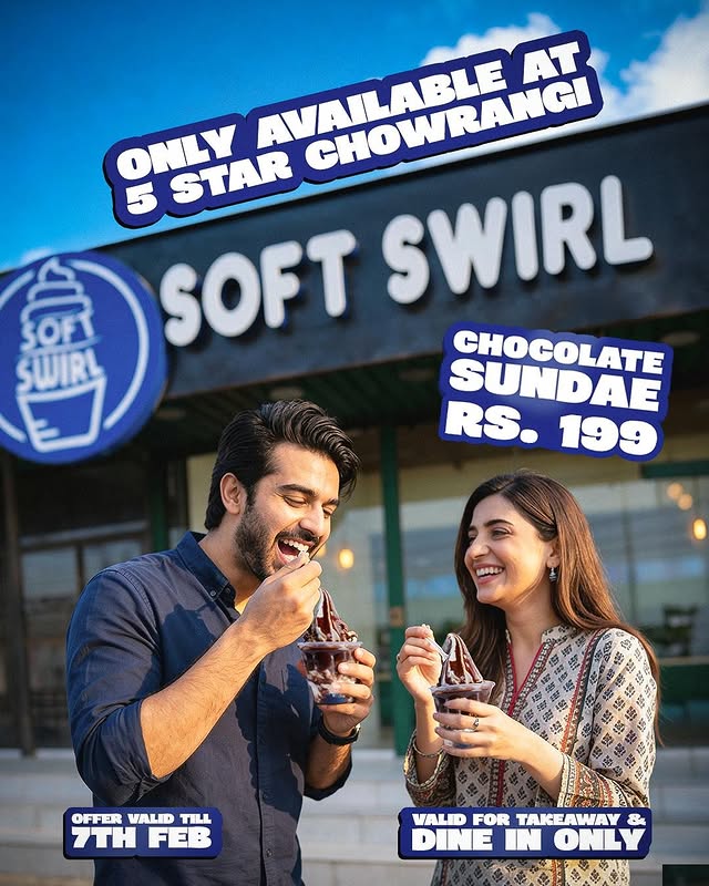 Chocolate Sundae at 5 Star Chowrangi – Sweet Treat for Rs. 199 🍫🍦