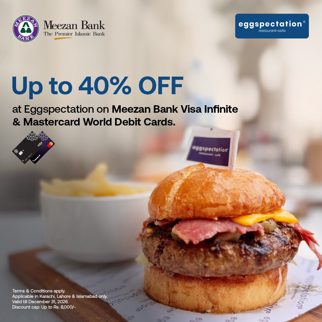 Up to 40% Off at Eggspectation with Meezan Bank Debit Cards 🥚🍳