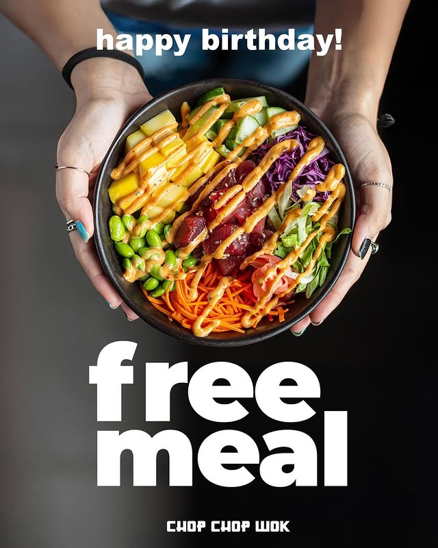 Free Birthday Meal at Chop Chop Wok – Celebrate Your Day with a Free Main Course 🎉🍜
